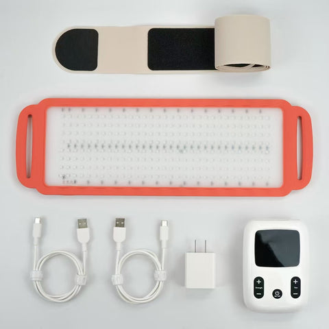 Flexible wearable red light therapy belt